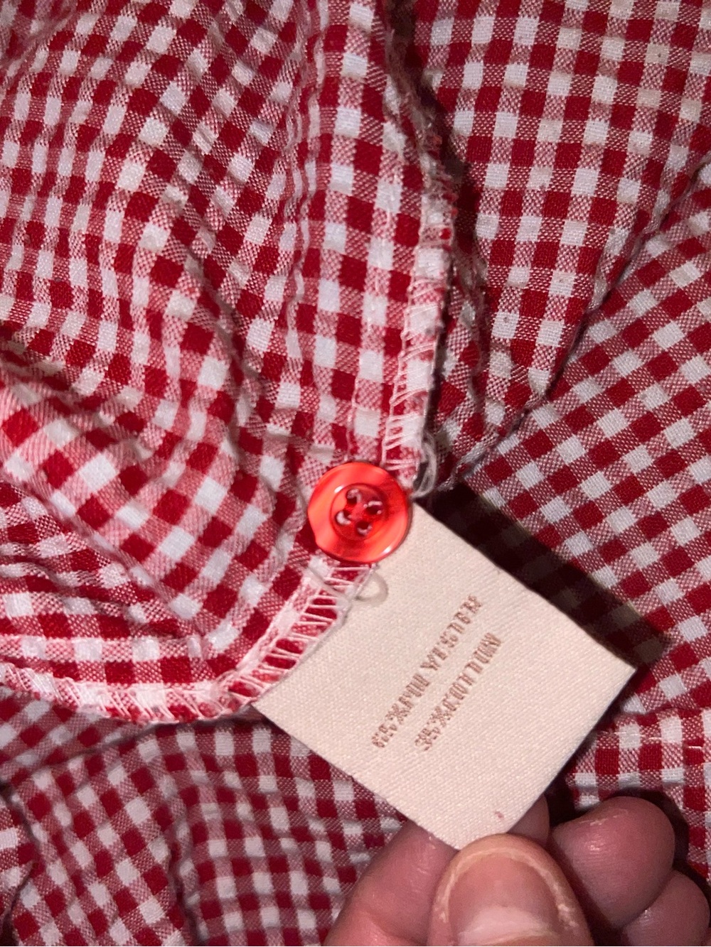 Country Door Red Gingham Button-Front Shirt - Picture 4 of 4